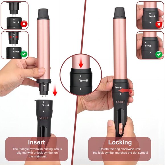 3 in 1 Curling Wand Set - Hair Waver Curling Iron for Women with 3 Interchangabl - Picture 5 of 7